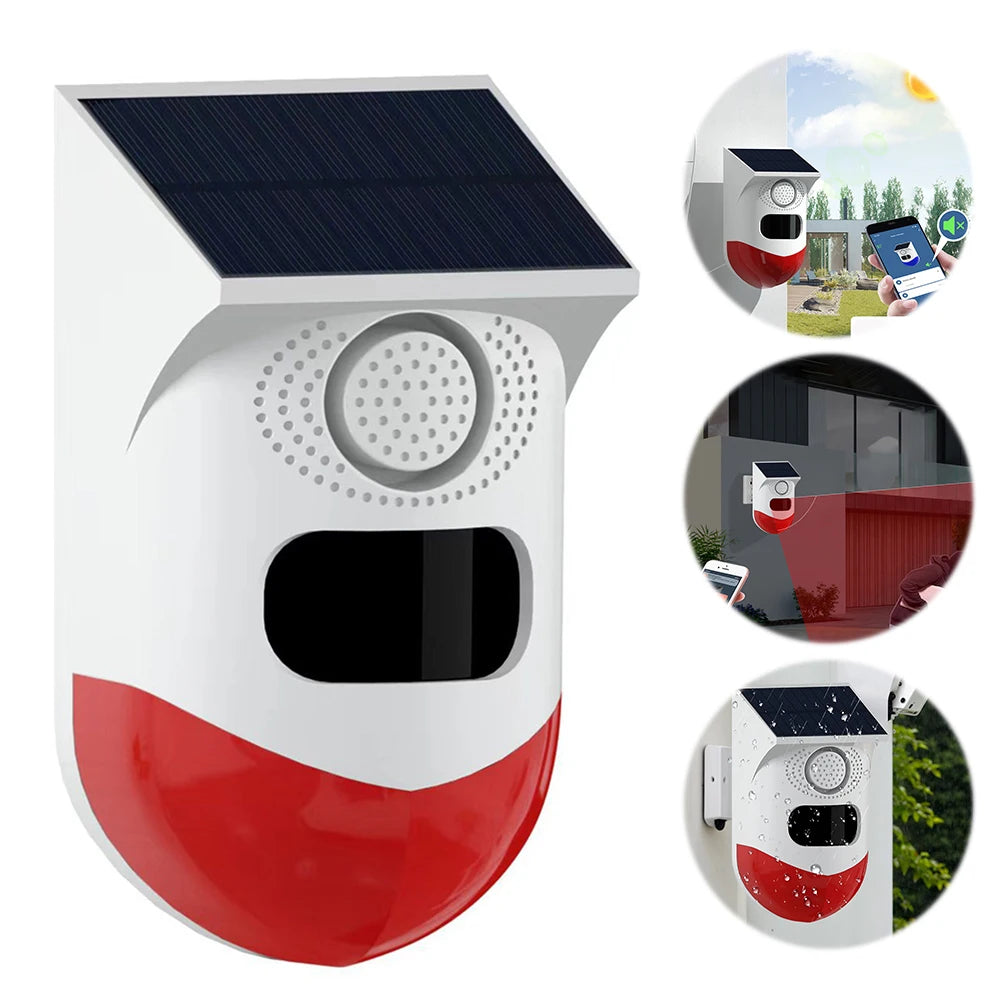 Solar Motion Sensor Alarm with Remote Control