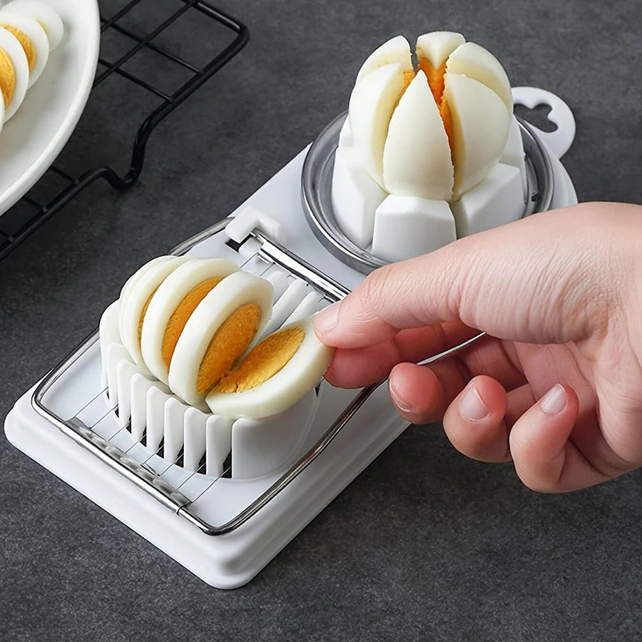 Multifunctional 2-in-1 Stainless Steel Egg Cutter