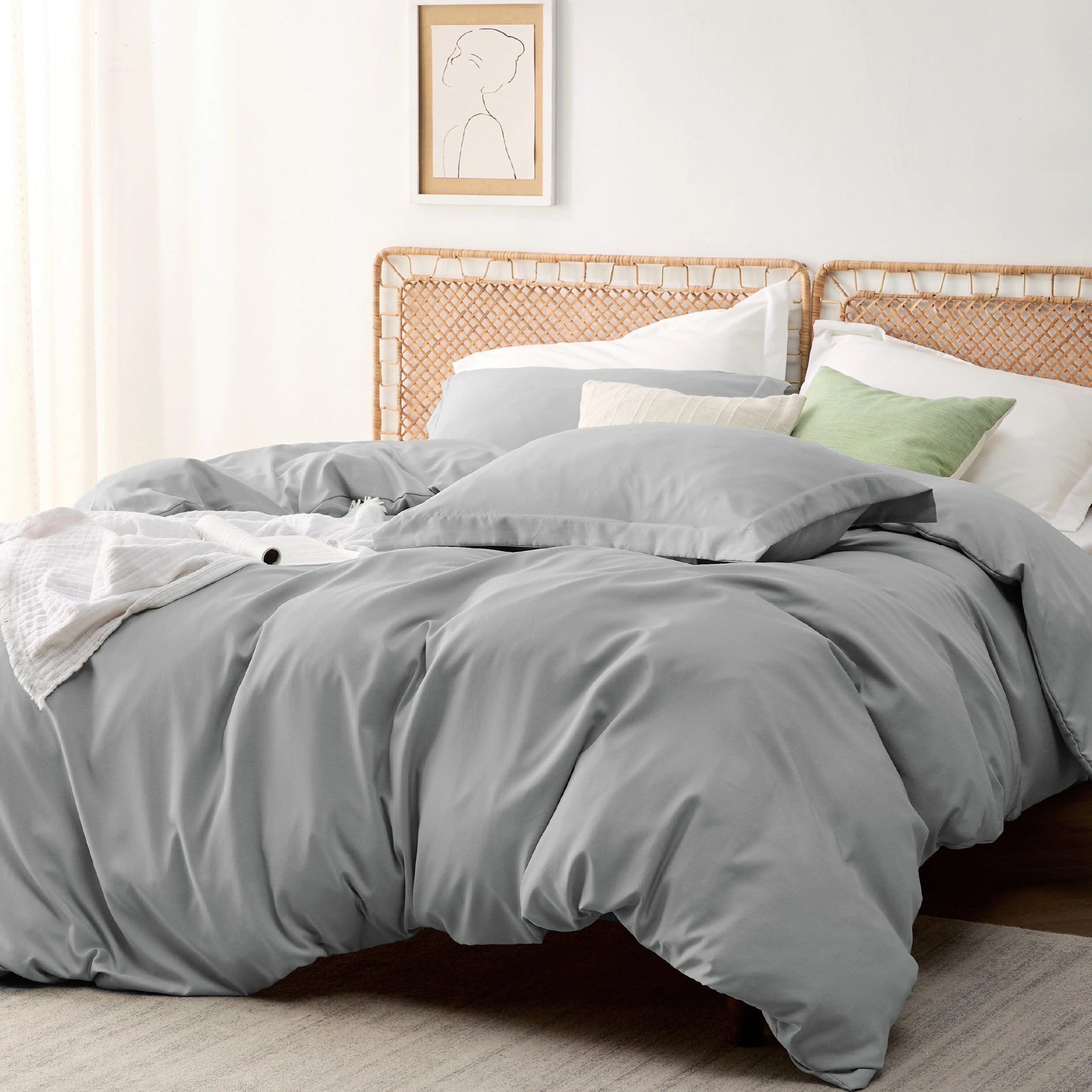 Bedsure Bamboo Cooling Duvet Cover Set