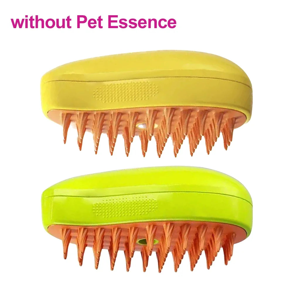 3-in-1 Dog Steamer Brush with Pet Hair Serum