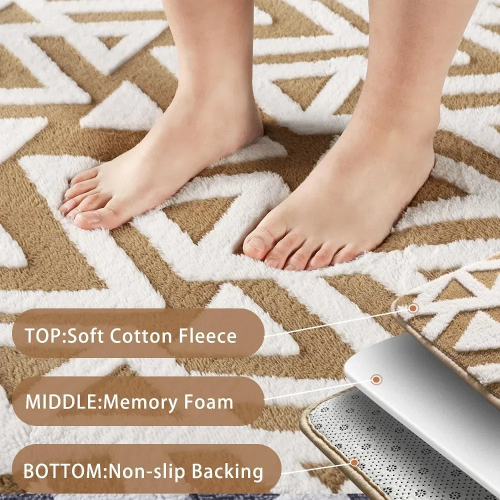 Shaggy Area Rugs, 6x9 FT Soft Memory Foam Carpet for Living Room & Bedroom