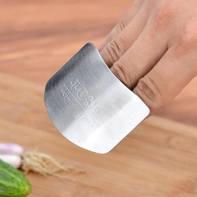 1pc Stainless Steel Finger Guard for Cutting & Cooking