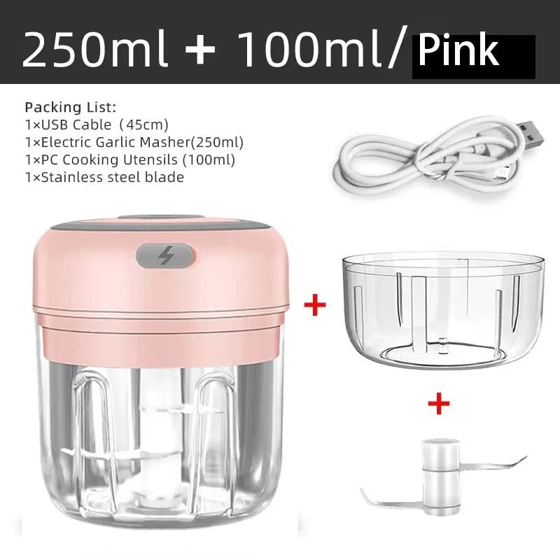 Mini Wireless Electric Garlic Crusher & Portable Chopper