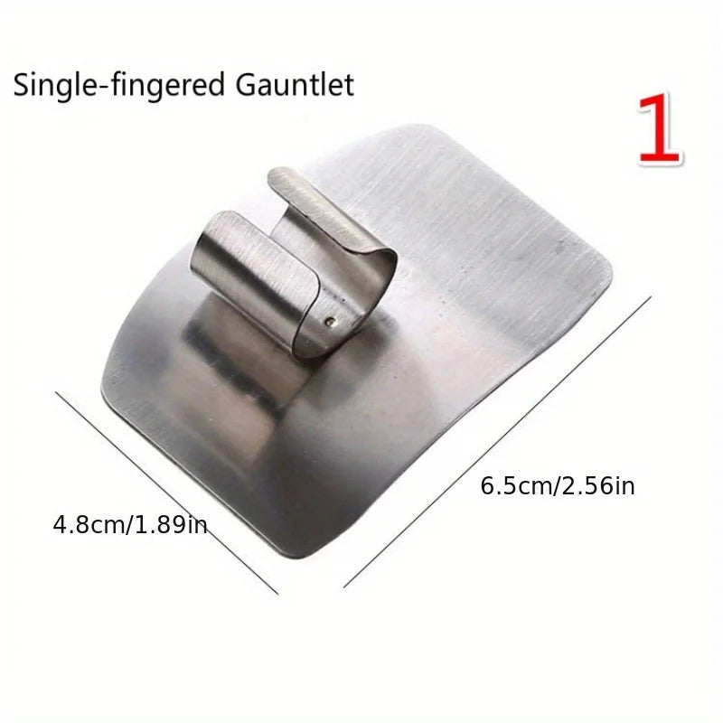 1pc Stainless Steel Finger Guard for Cutting & Cooking