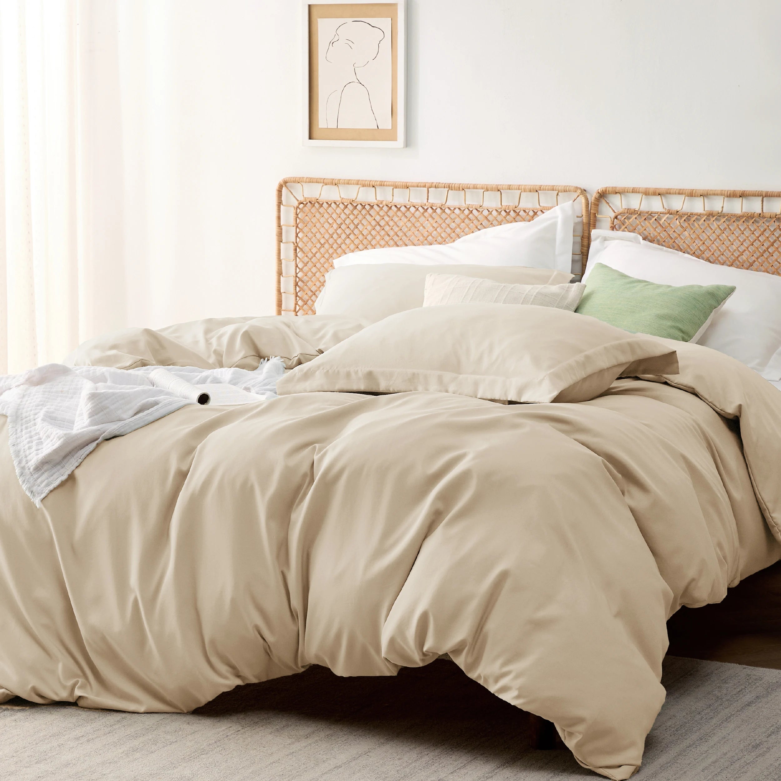 Bedsure Bamboo Cooling Duvet Cover Set