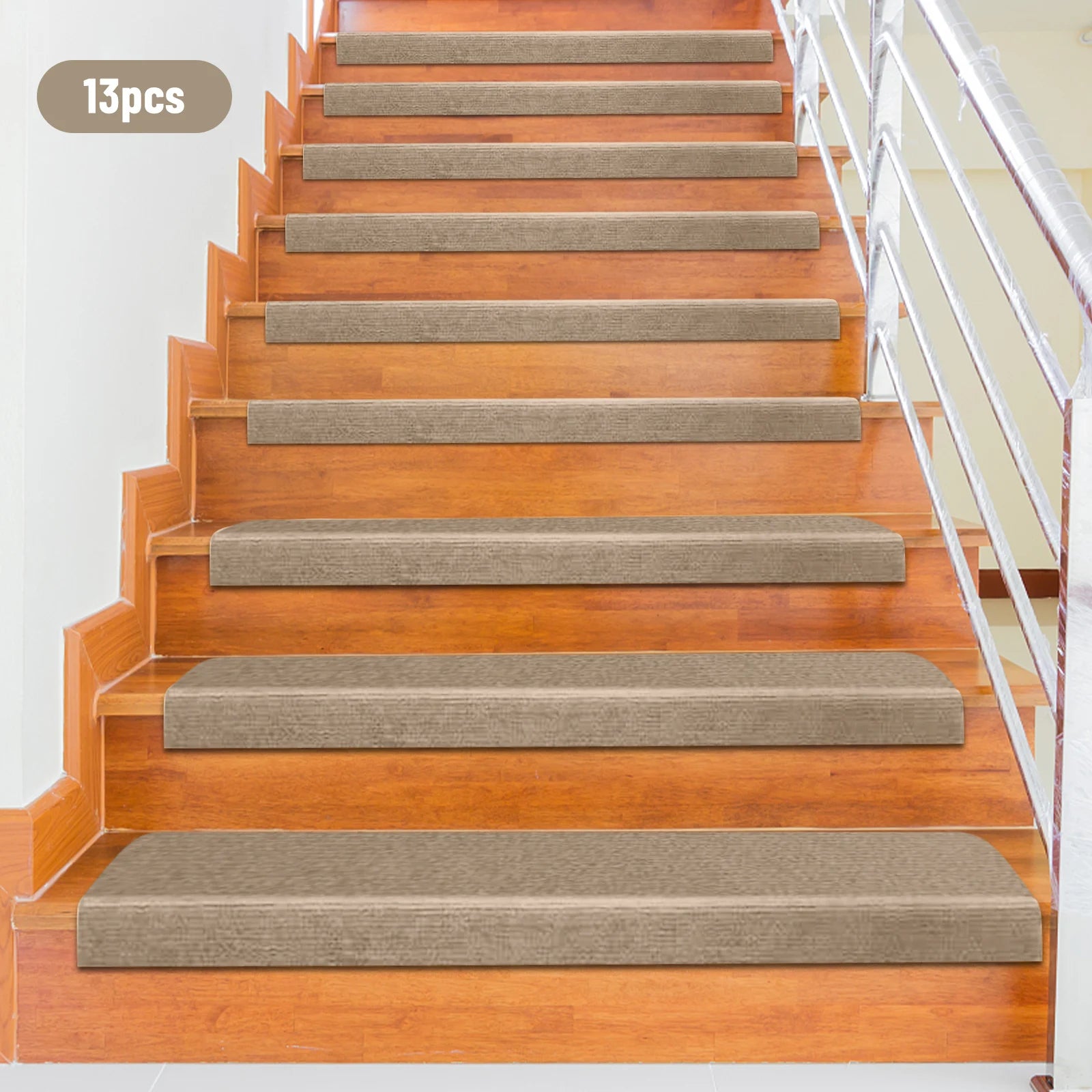 Carpet Stair Treads Non-Slip 13PCS for Indoor Protection