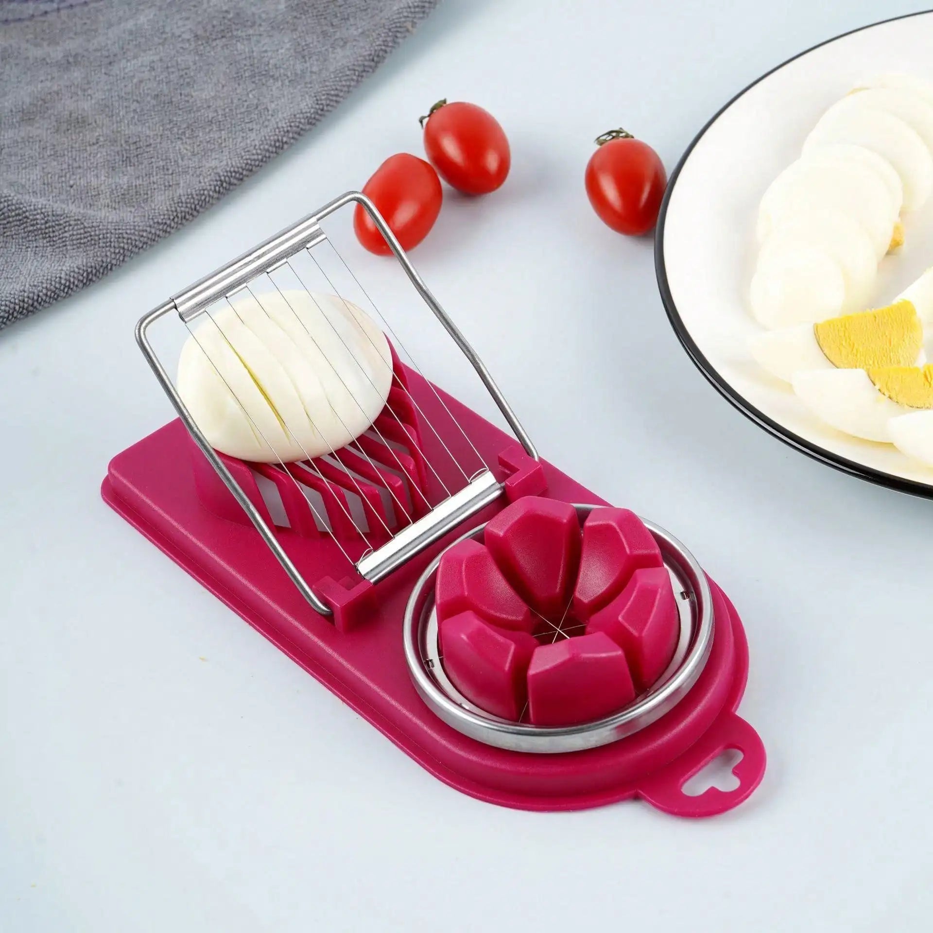 Multifunctional 2-in-1 Stainless Steel Egg Cutter