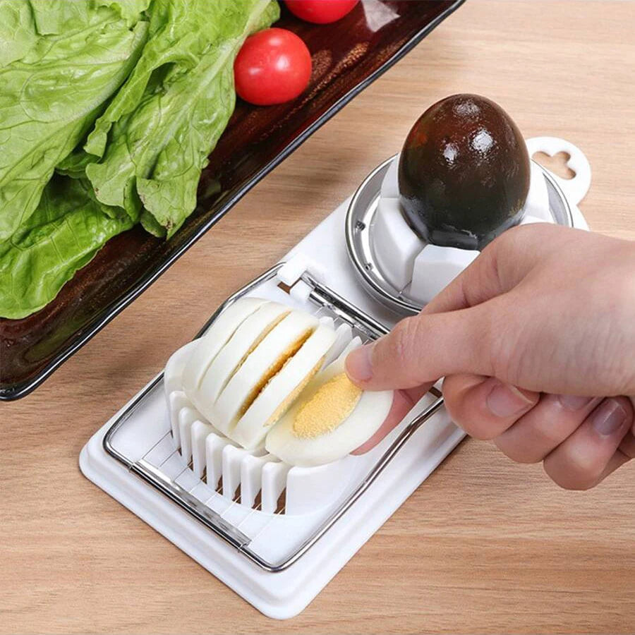 Multifunctional 2-in-1 Stainless Steel Egg Cutter