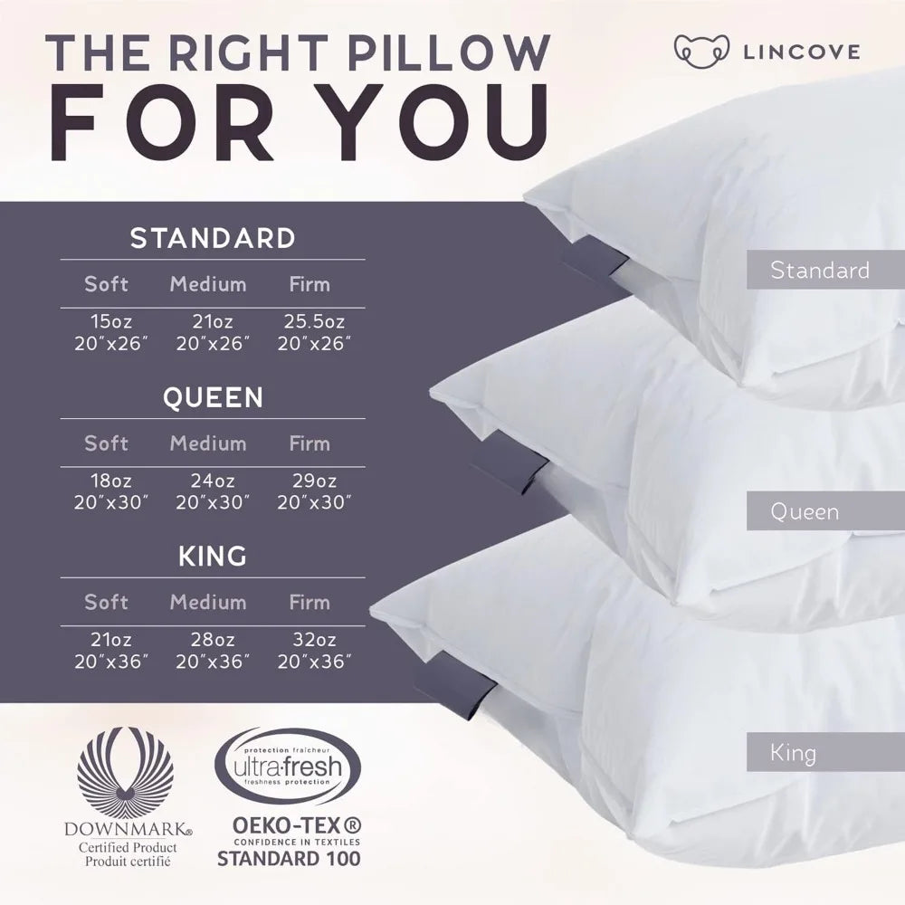 Canadian White Down Luxury Sleep Pillow