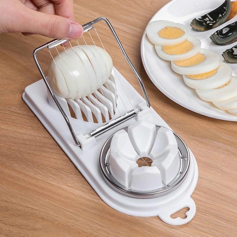 Multifunctional 2-in-1 Stainless Steel Egg Cutter