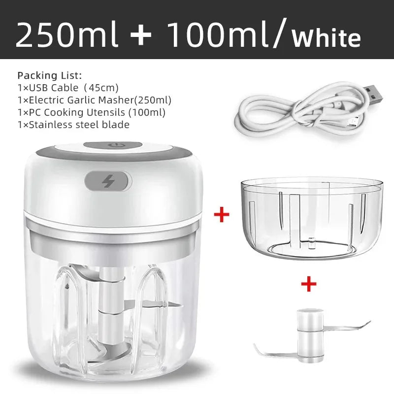 Mini Wireless Electric Garlic Crusher & Portable Chopper