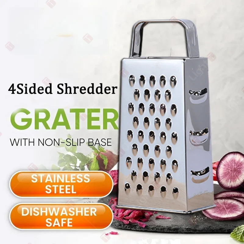 Multifunctional 4-Sided Stainless Steel Box Grater