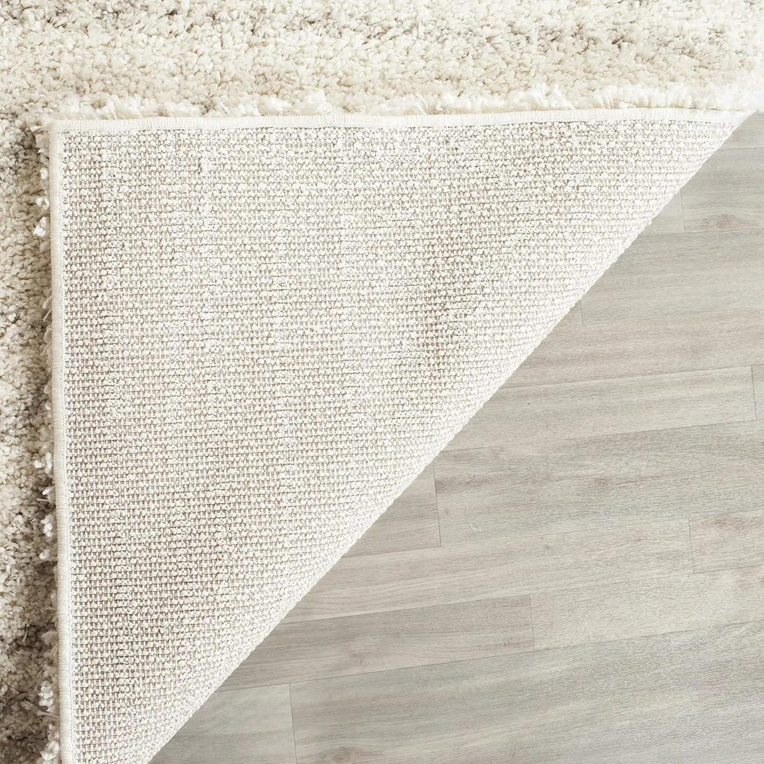 Arizona Shag Area Rug - 9' x 12', Ivory & Beige