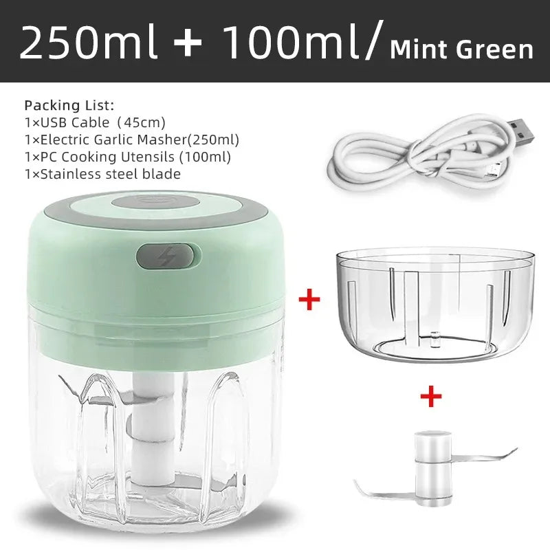 Mini Wireless Electric Garlic Crusher & Portable Chopper