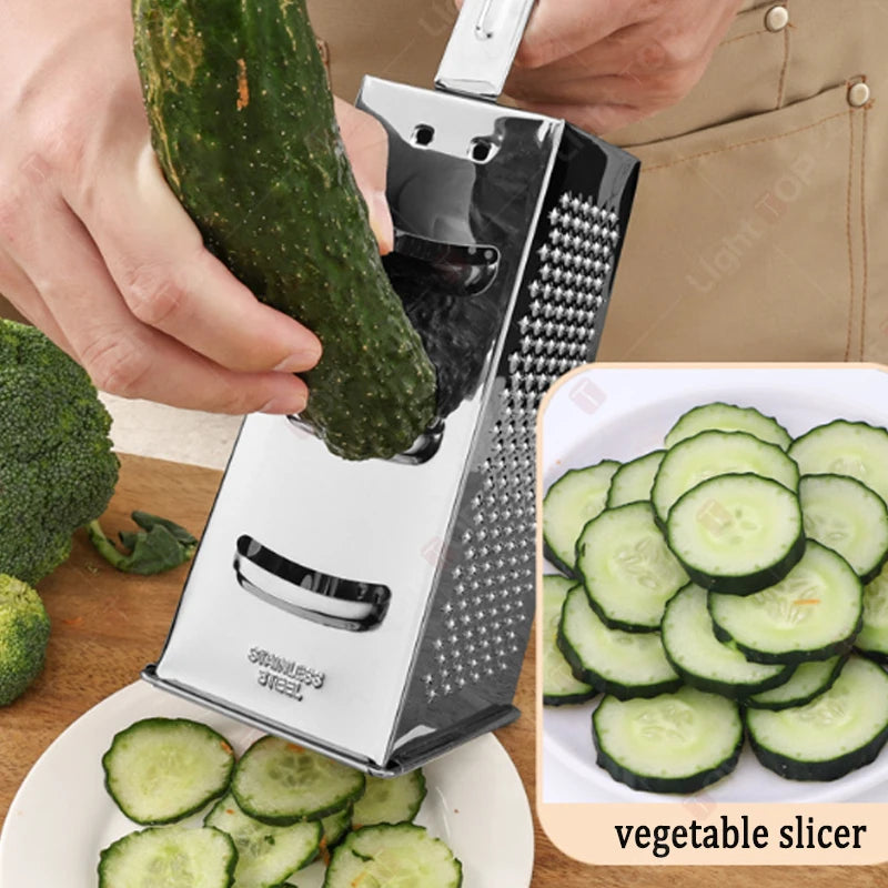 Multifunctional 4-Sided Stainless Steel Box Grater