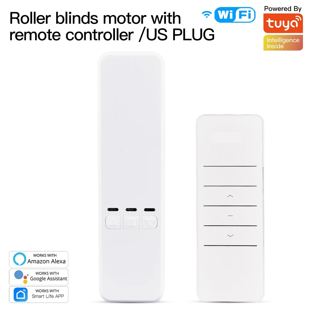 MOES Tuya WiFi Smart Motorized Roller Blinds with RF Remote