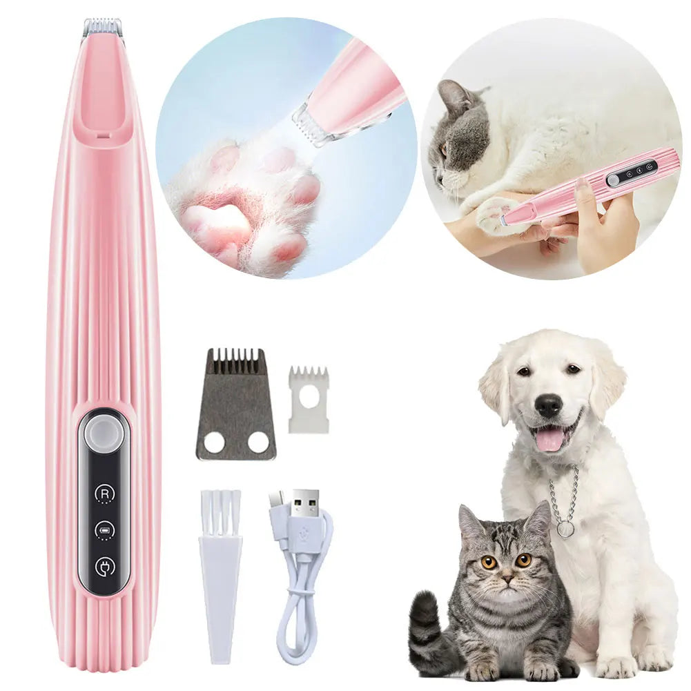 Cat Paw Trimmer with LED Display & Light