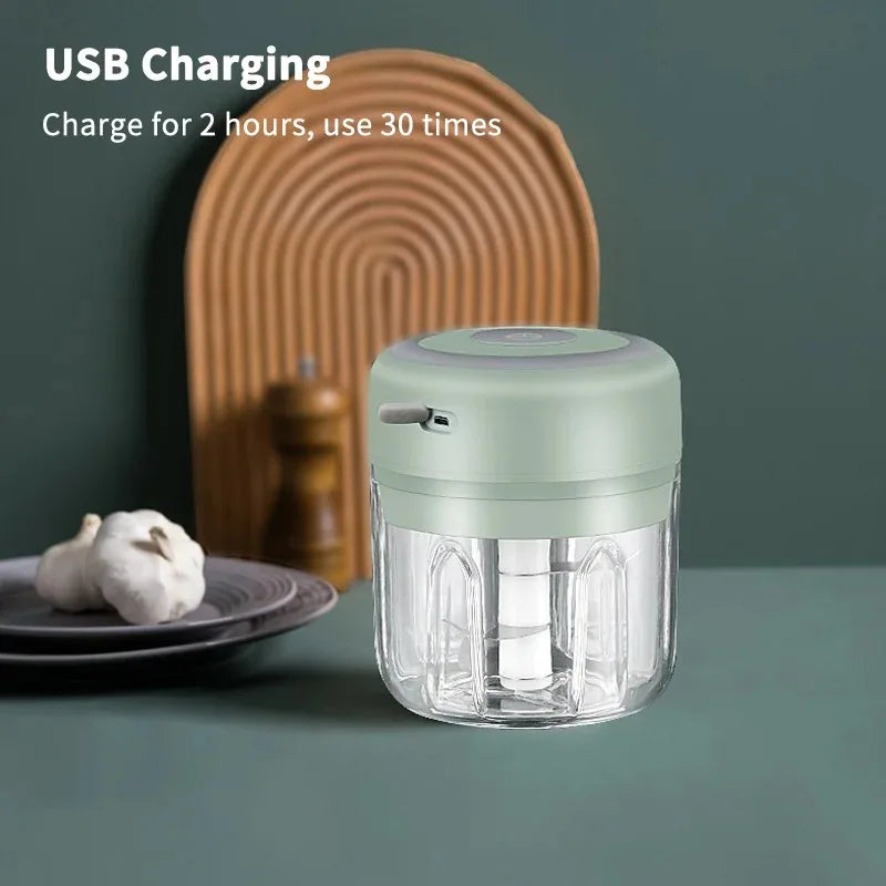 Mini Wireless Electric Garlic Crusher & Portable Chopper