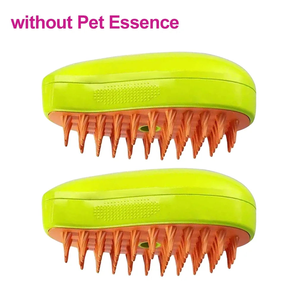 3-in-1 Dog Steamer Brush with Pet Hair Serum