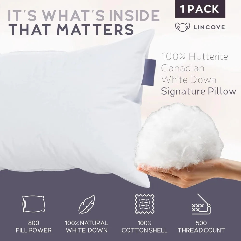 Canadian White Down Luxury Sleep Pillow