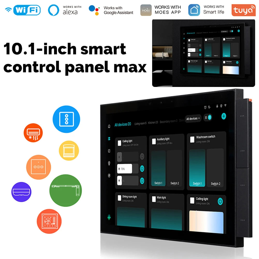 Tuya Smart Home Control Panel with Wifi, Bluetooth & Zigbee Gateway