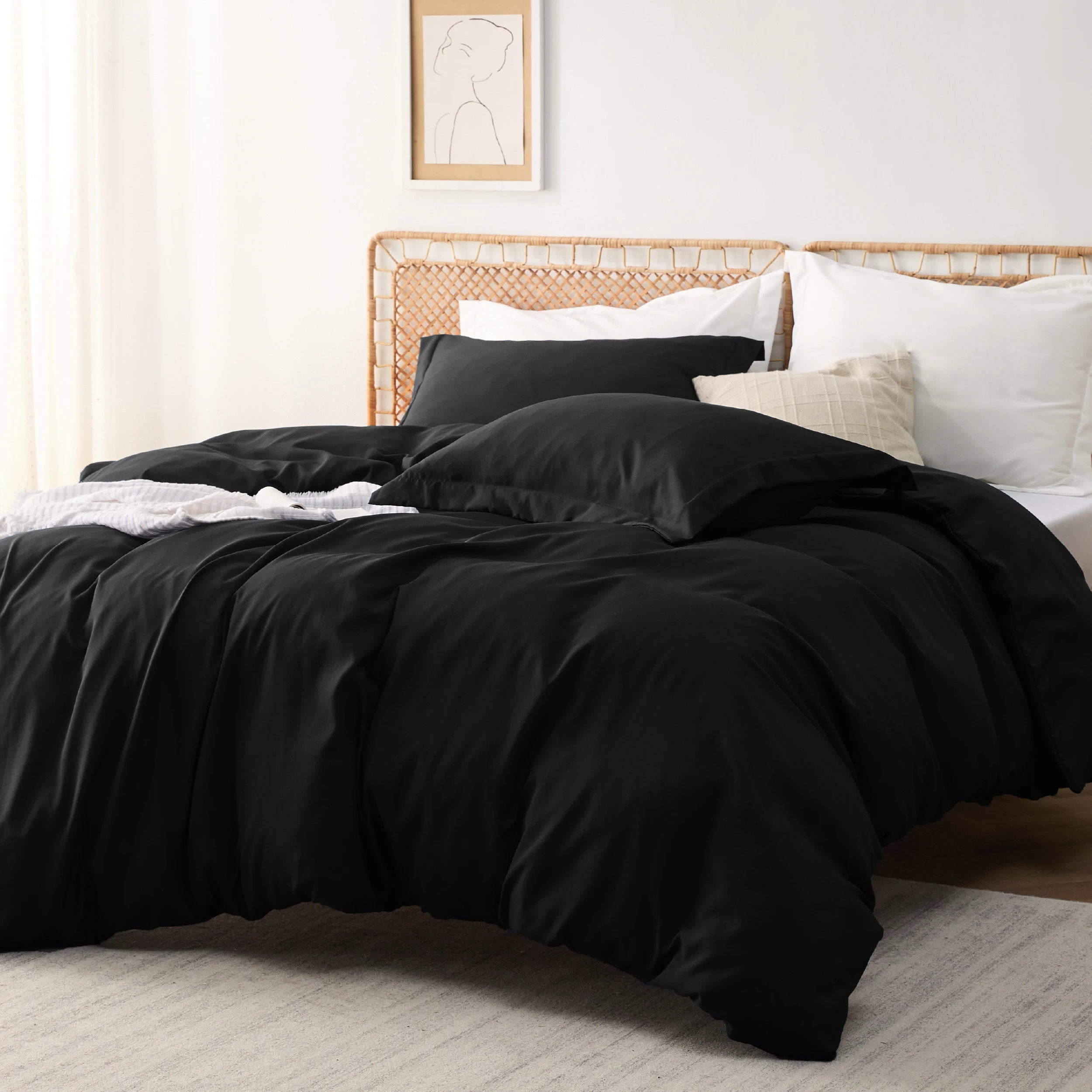 Bedsure Bamboo Cooling Duvet Cover Set