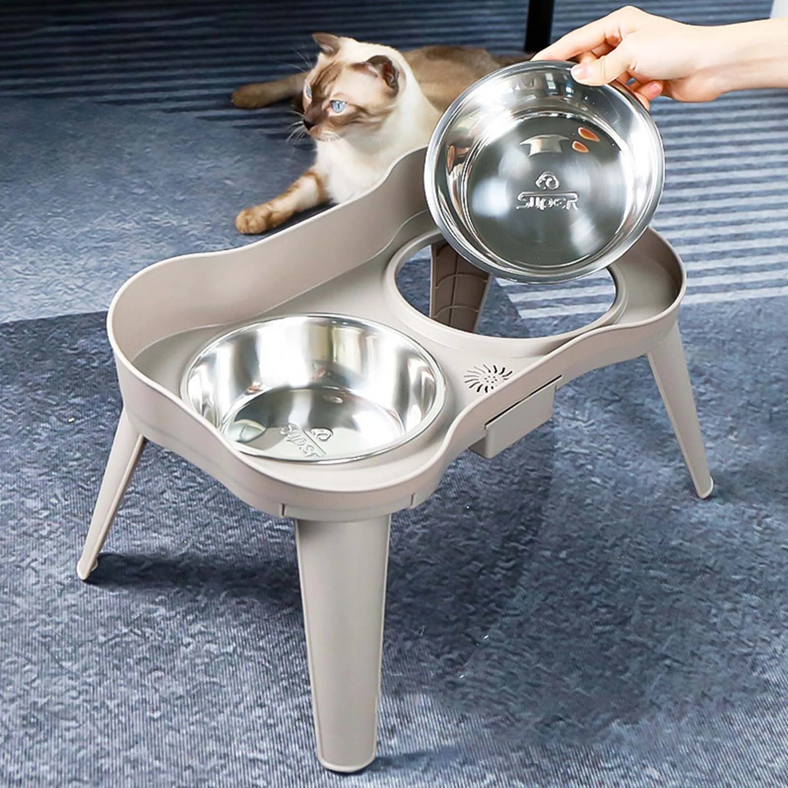 Stainless Steel Elevated Dog Bowl – Non-Slip, No Spill Design